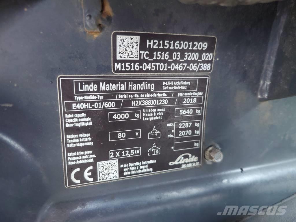 Linde E 40 Li-ION Električni viličarji