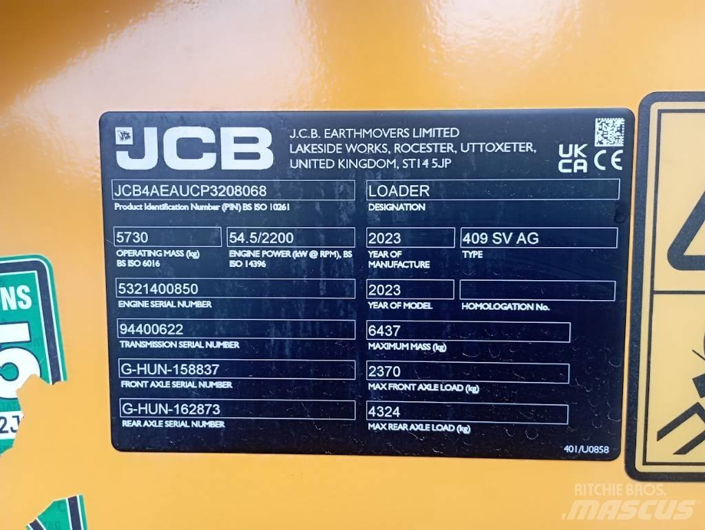 JCB 409 Kolesni nakladalci