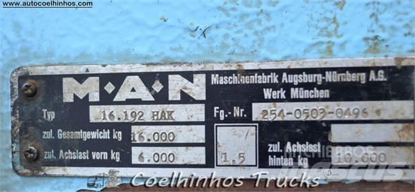 MAN 16.192 HAK Tovornjaki s kesonom/platojem
