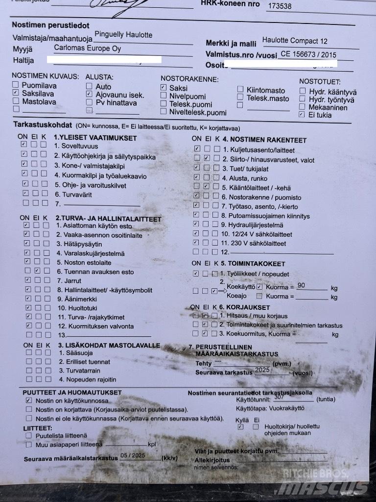 Haulotte Compact 12 Škarjaste dvižne ploščadi