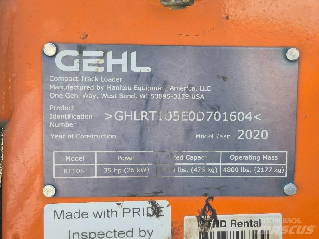 Gehl RT 105 Skid steer mini nakladalci