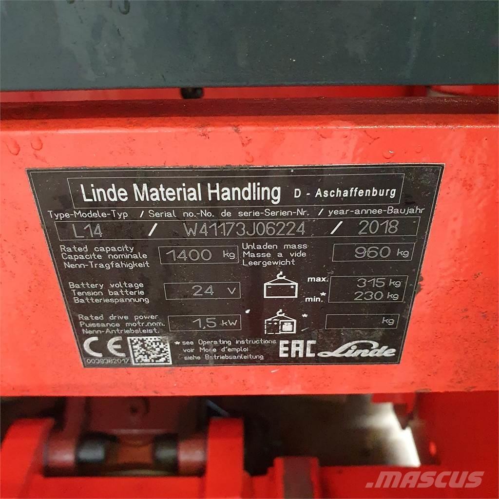 Linde L14i Ročni električni viličar