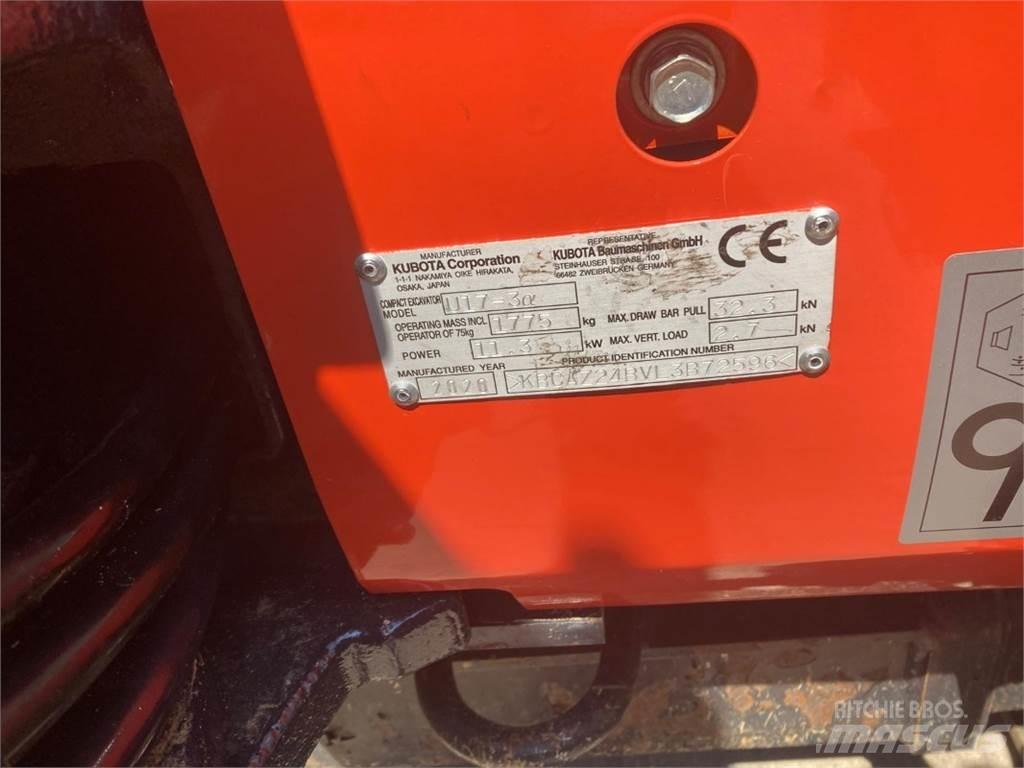 Kubota U17-3 Mini bagri <7t