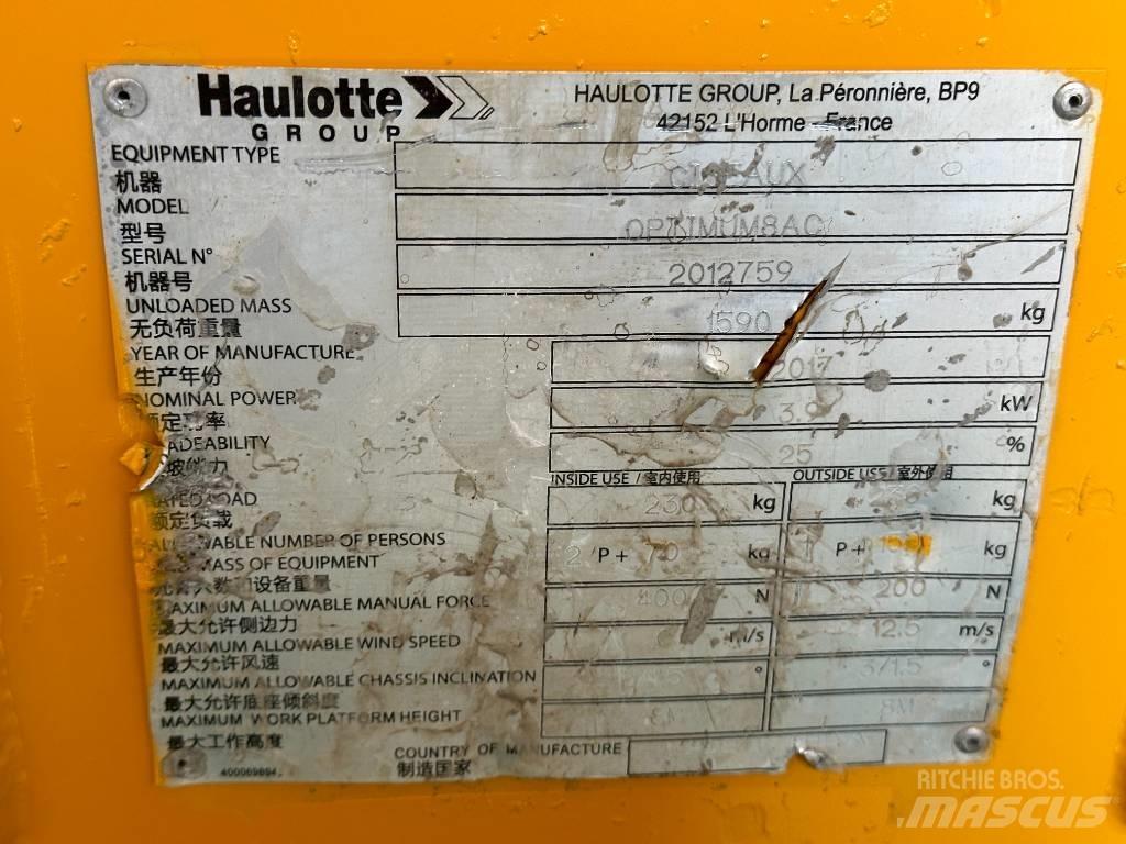 Haulotte OPTIMUM 8 Škarjaste dvižne ploščadi