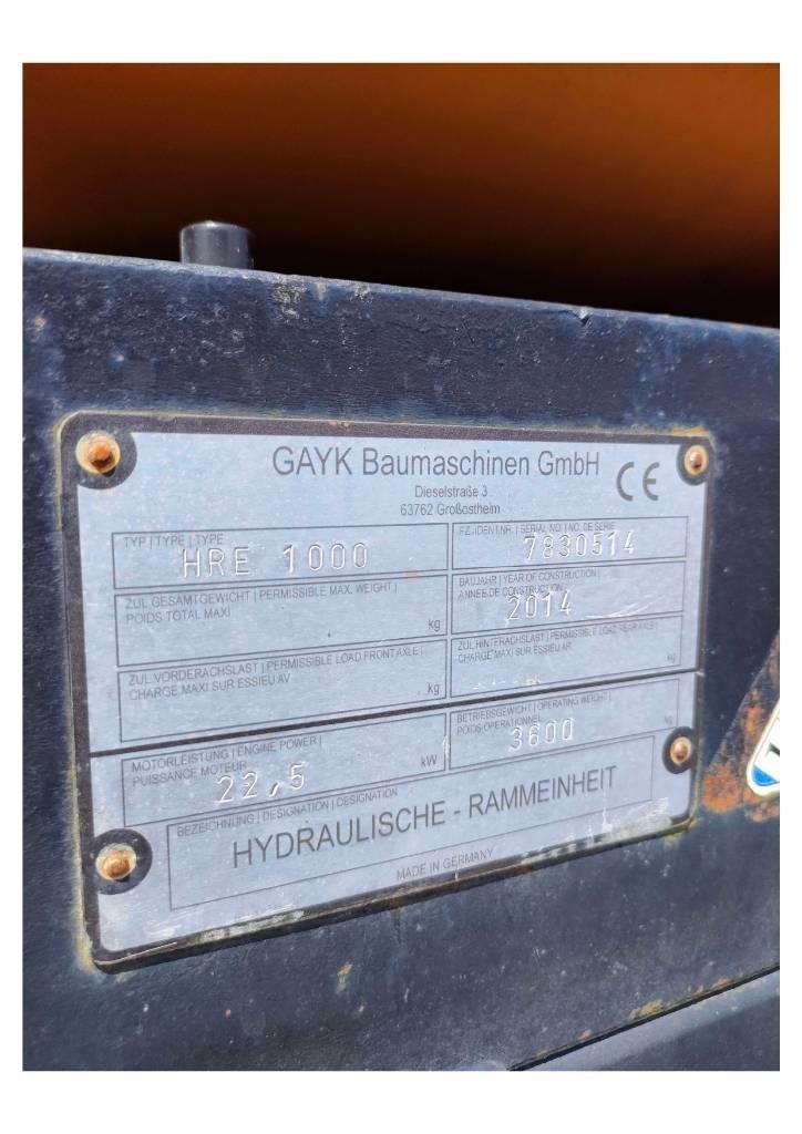  GAYK HRE1000 Stroji za zabijanje stebrov - pilotov