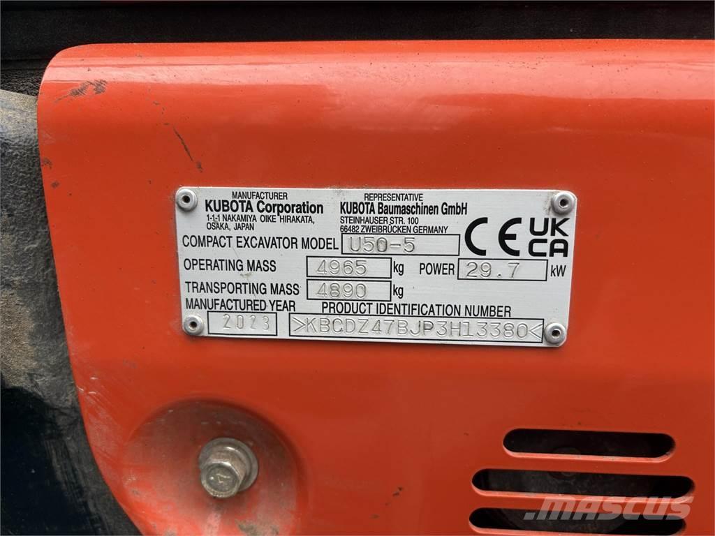 Kubota U50-5 Mini bagri <7t