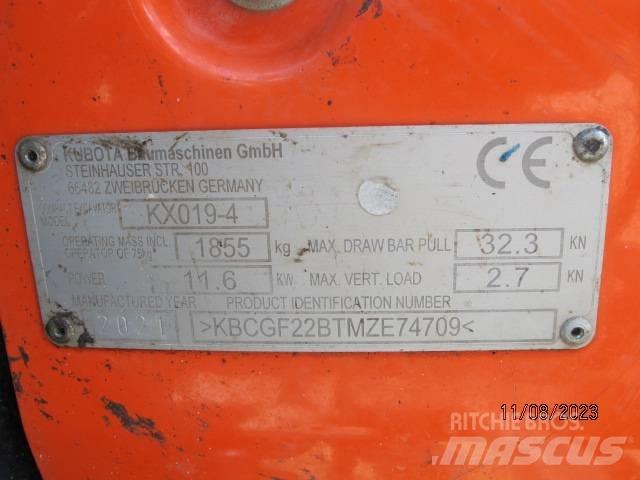 Kubota KX 019-4 Mini bagri <7t