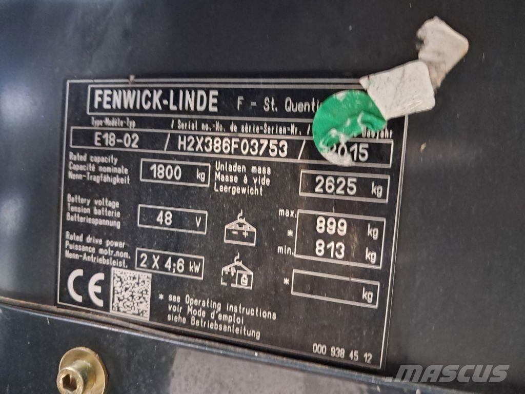 Linde E18-02 Električni viličarji