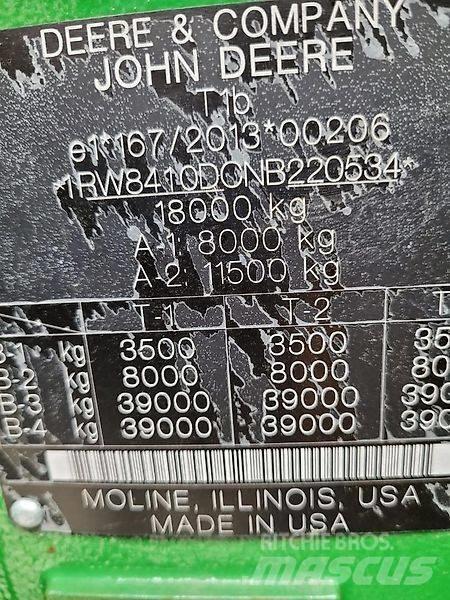 John Deere 8 R 410 Traktorji