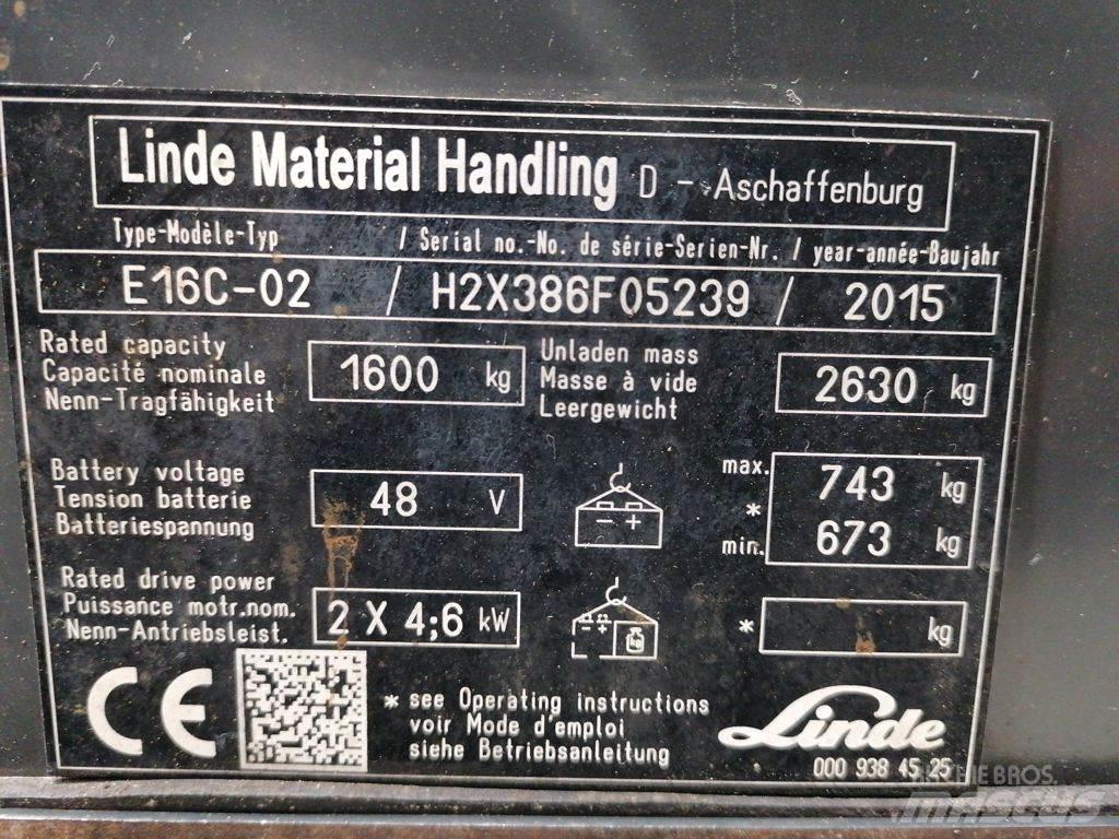 Linde E16C-02 Električni viličarji