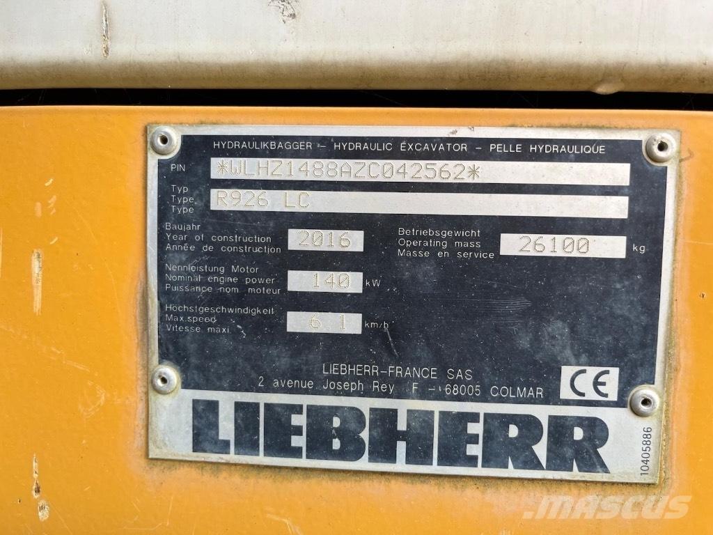 Liebherr 926 Bagri goseničarji