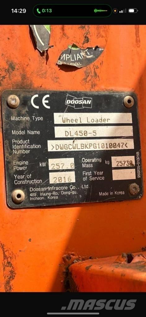 Doosan DL 450-5 Kolesni nakladalci