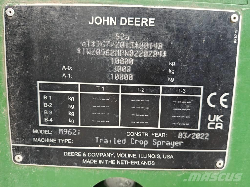 John Deere M 962 i Vlečne škropilnice