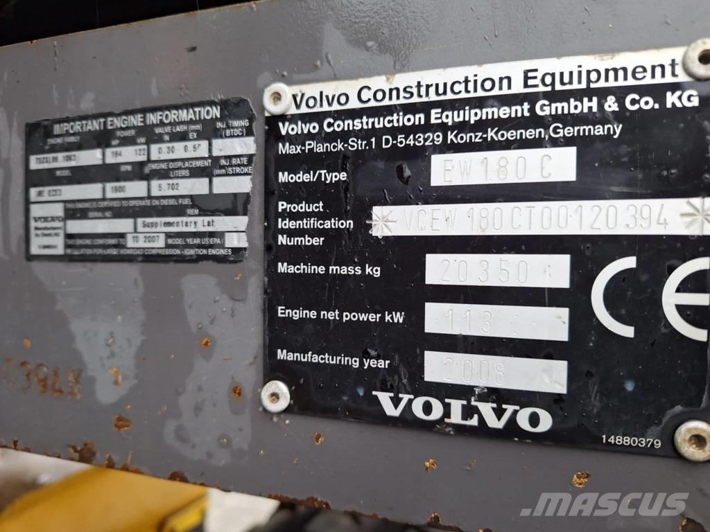 Volvo EW 180 C Bagri na kolesih