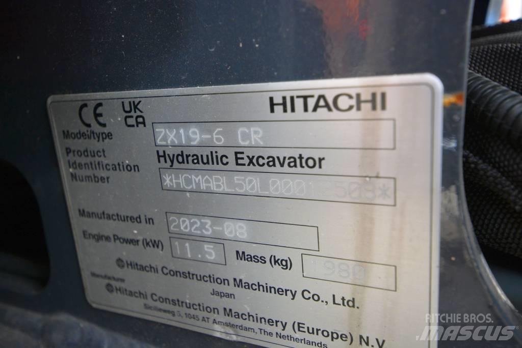 Hitachi ZX 19-6 Mini bagri <7t
