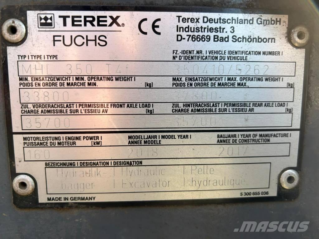 Fuchs MHL350F Bagri za prekladanje primarnih/sekundarnih surovin