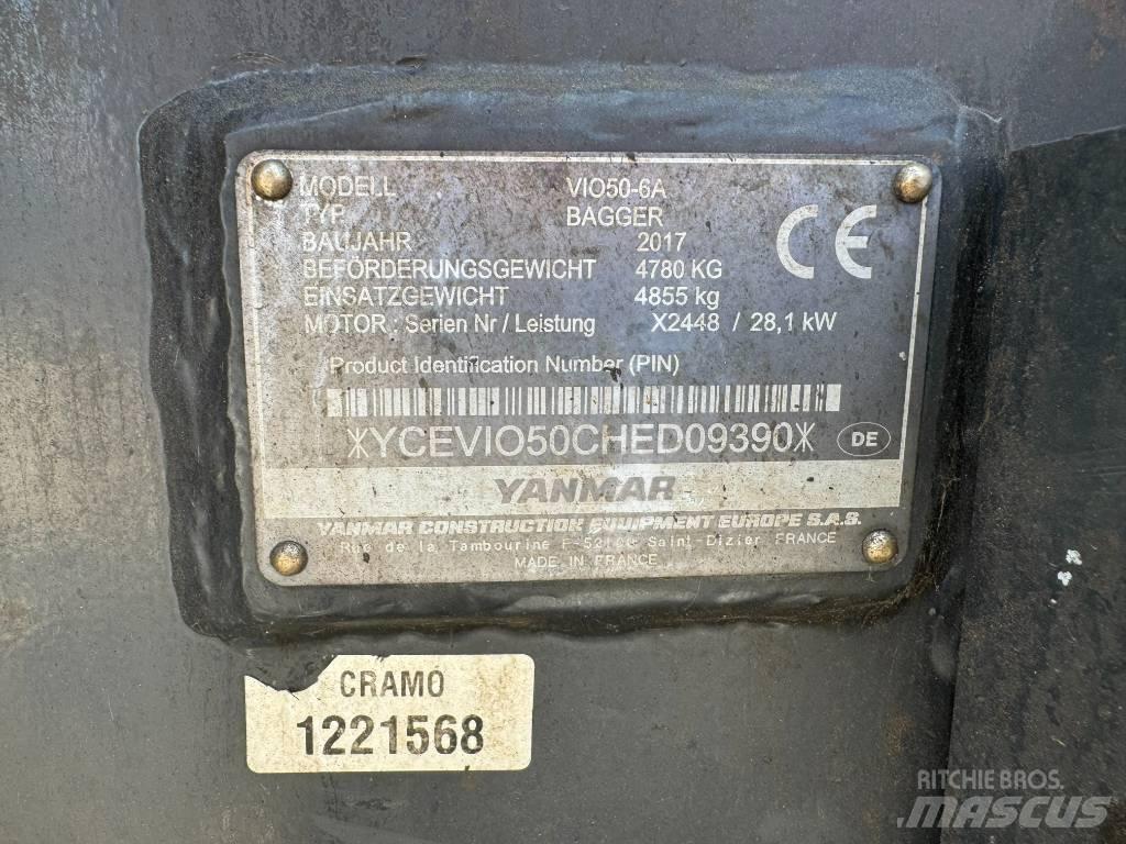 Yanmar ViO50-6A Mini bagri <7t