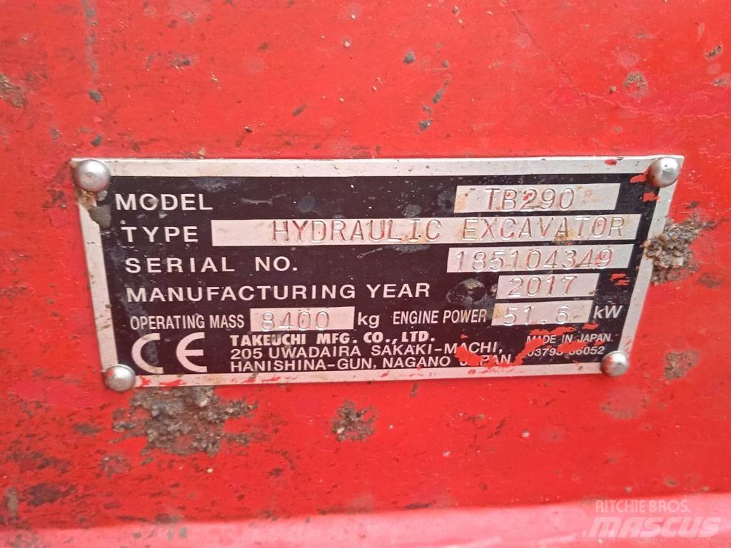 Takeuchi TB290 Mini bagri <7t