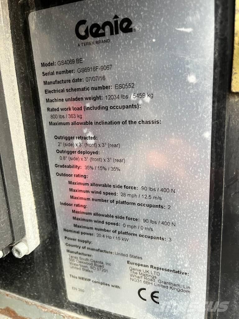 Genie GS4069 BE Škarjaste dvižne ploščadi