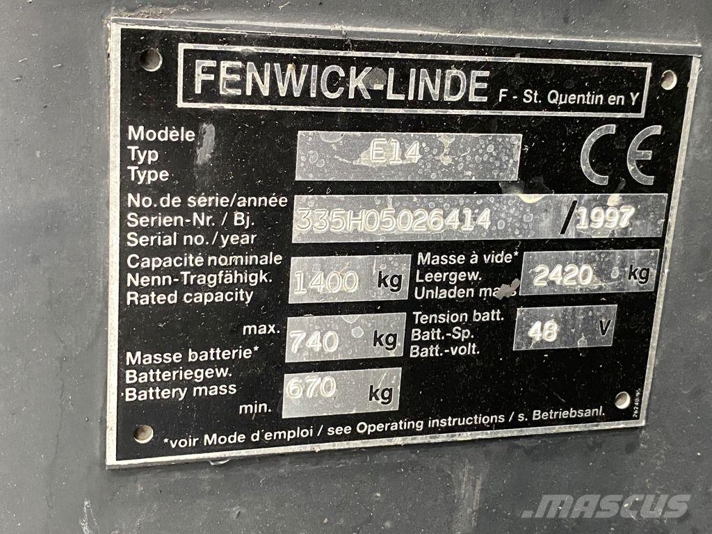 Linde E14 Električni viličarji