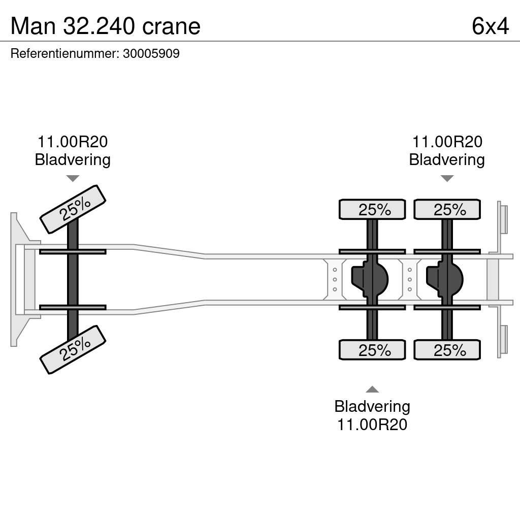 MAN 32.240 crane Tovornjaki z žerjavom