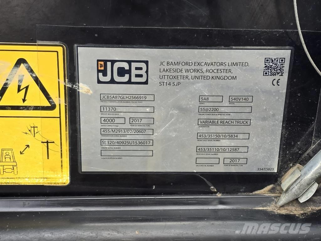 JCB 540-140 Teleskopski viličarji