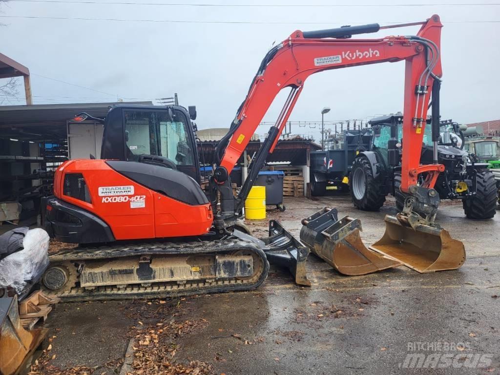 Kubota KX 080-4 Mini bagri <7t