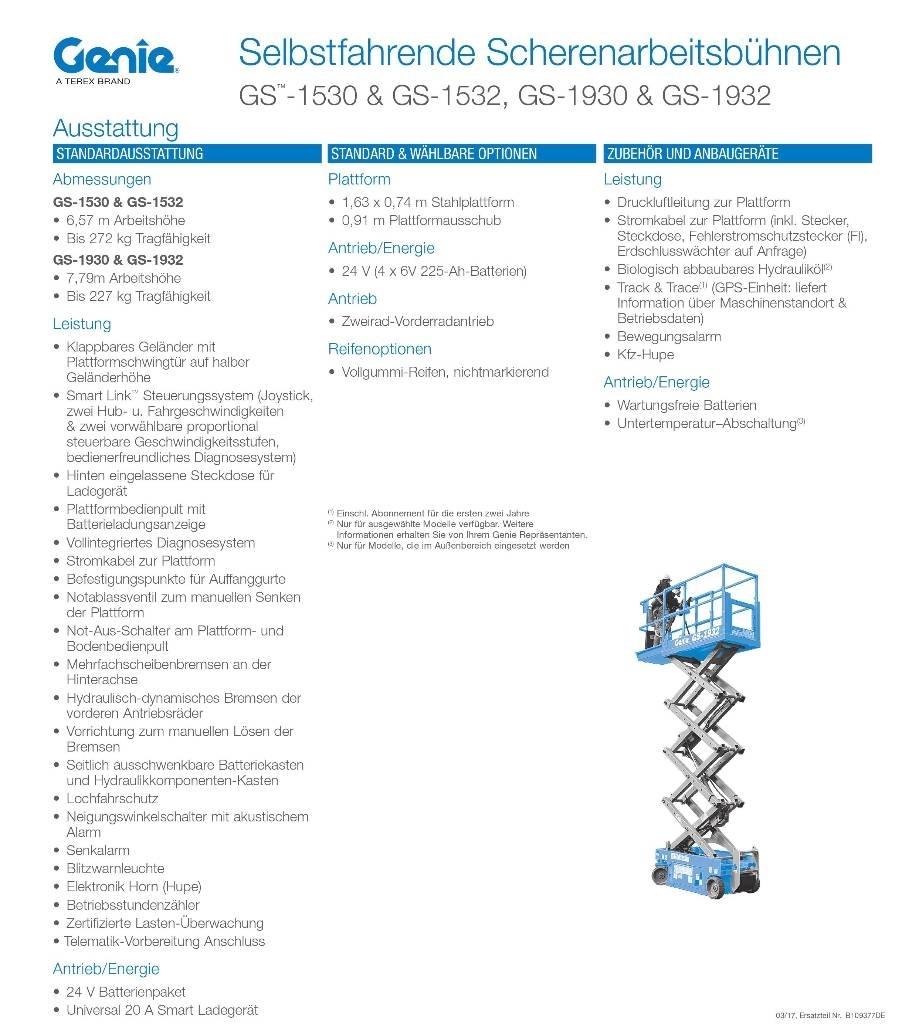 Genie GS1932e Škarjaste dvižne ploščadi