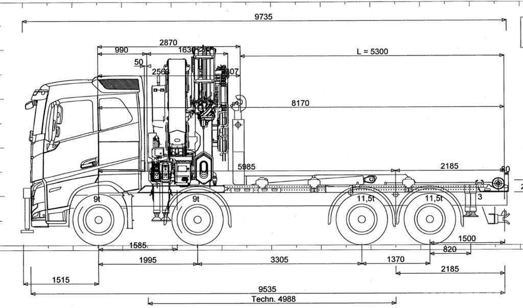 Volvo FH 540 8X4 Tovornjaki z žerjavom