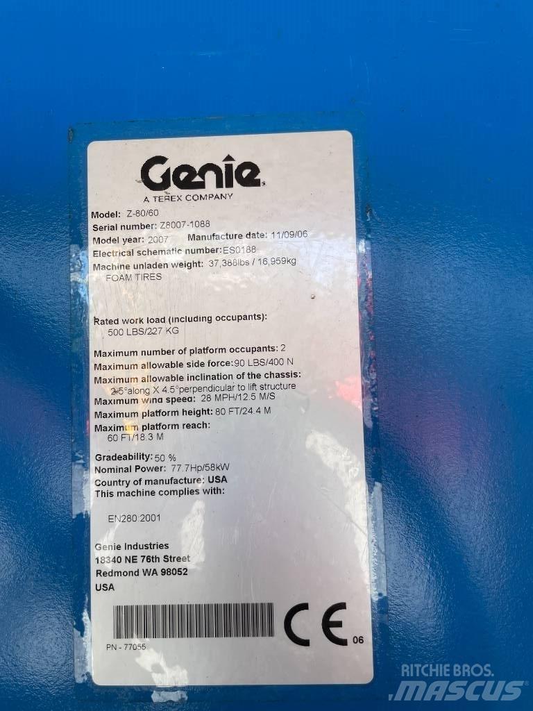 Genie Z 80/60 Zglobne dvižne ploščadi