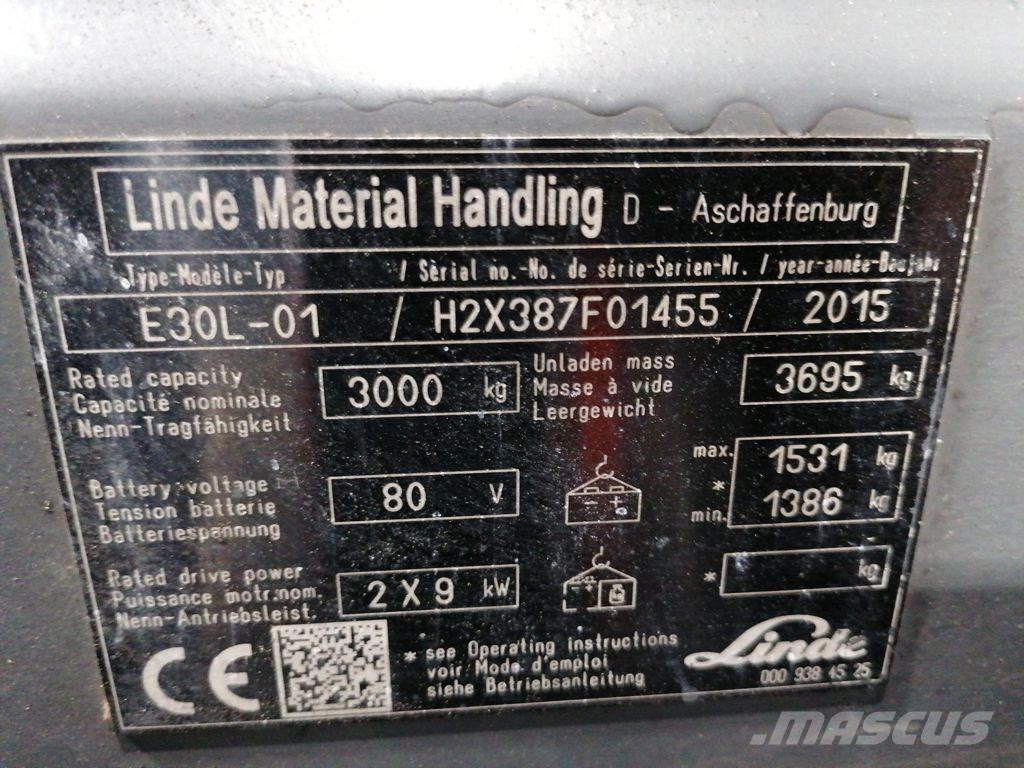 Linde E30L-01 Električni viličarji