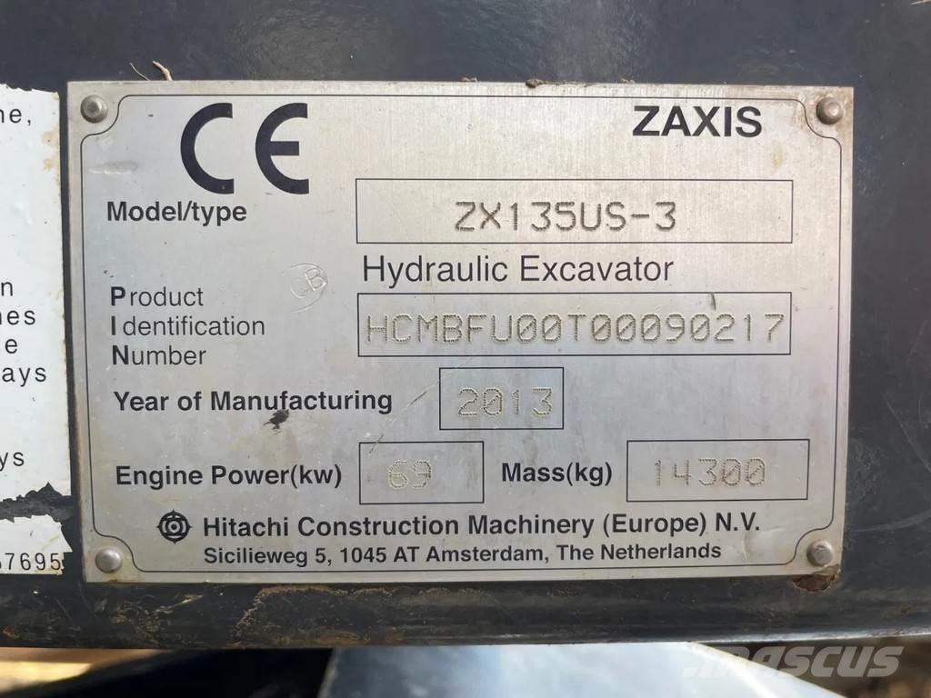 Hitachi ZX135US-3 Bagri goseničarji