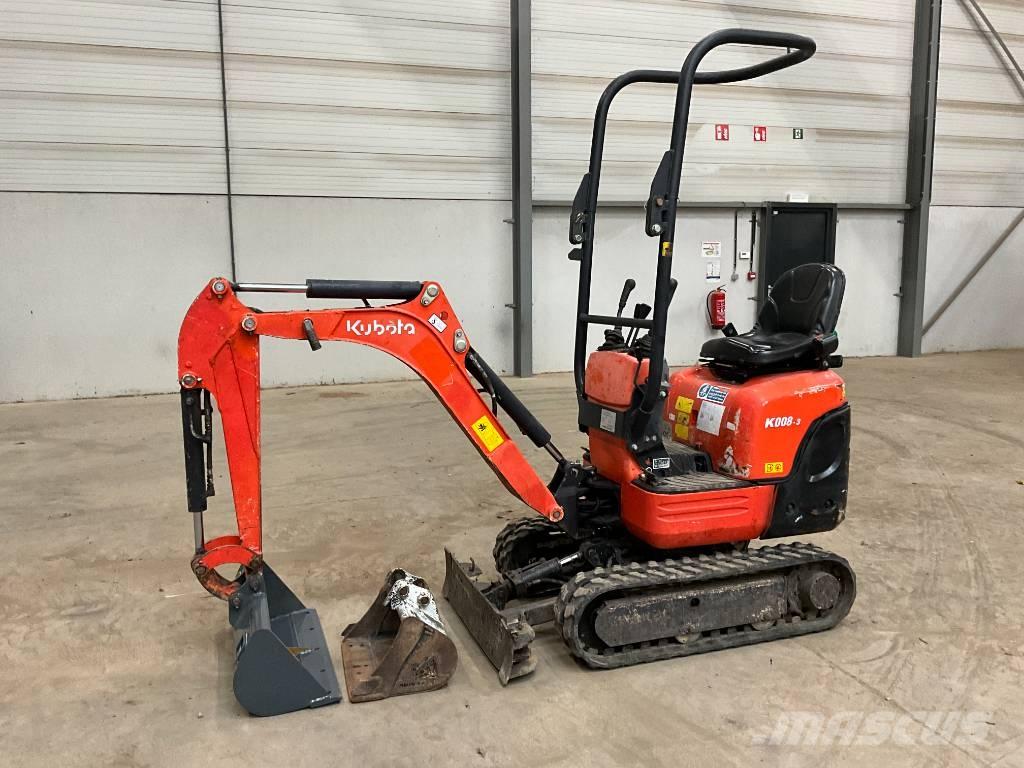 Kubota K 008-3 Mini bagri <7t