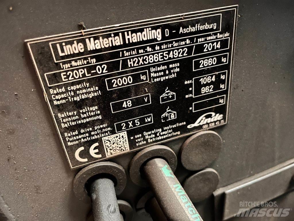 Linde E20PL-02 Električni viličarji