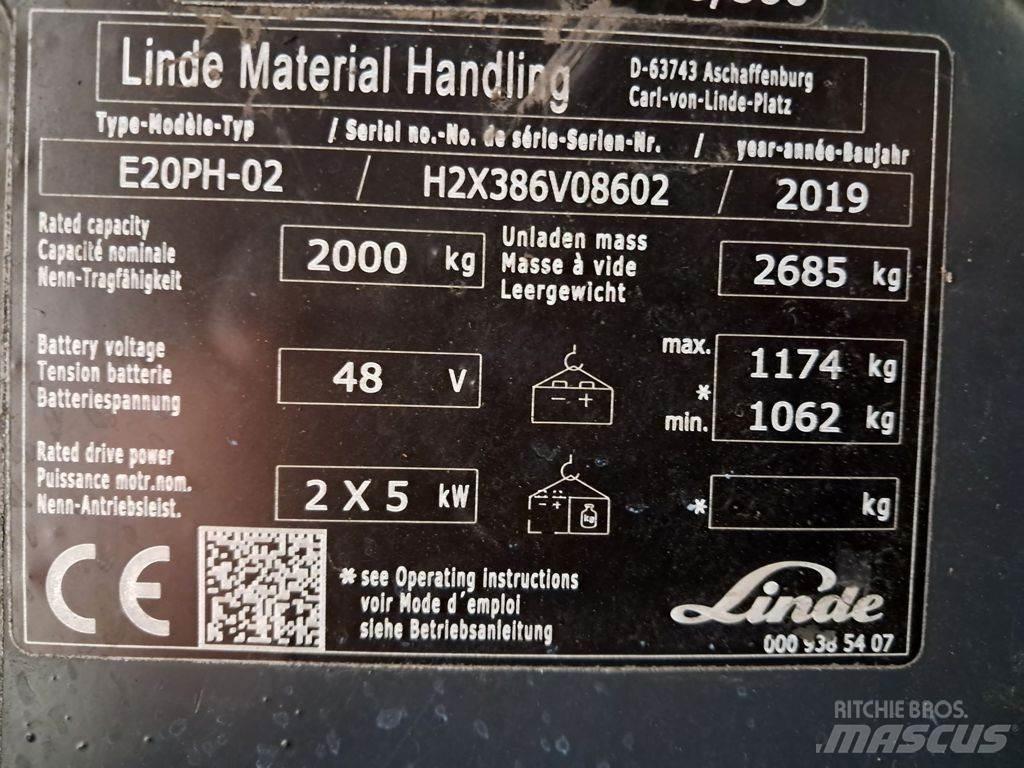 Linde E20PH-02 Električni viličarji