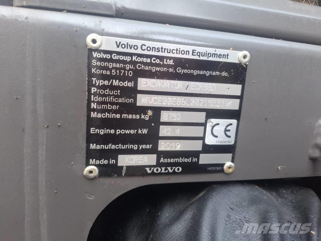 Volvo ECR 88 D Midi bagri 7t – 12t