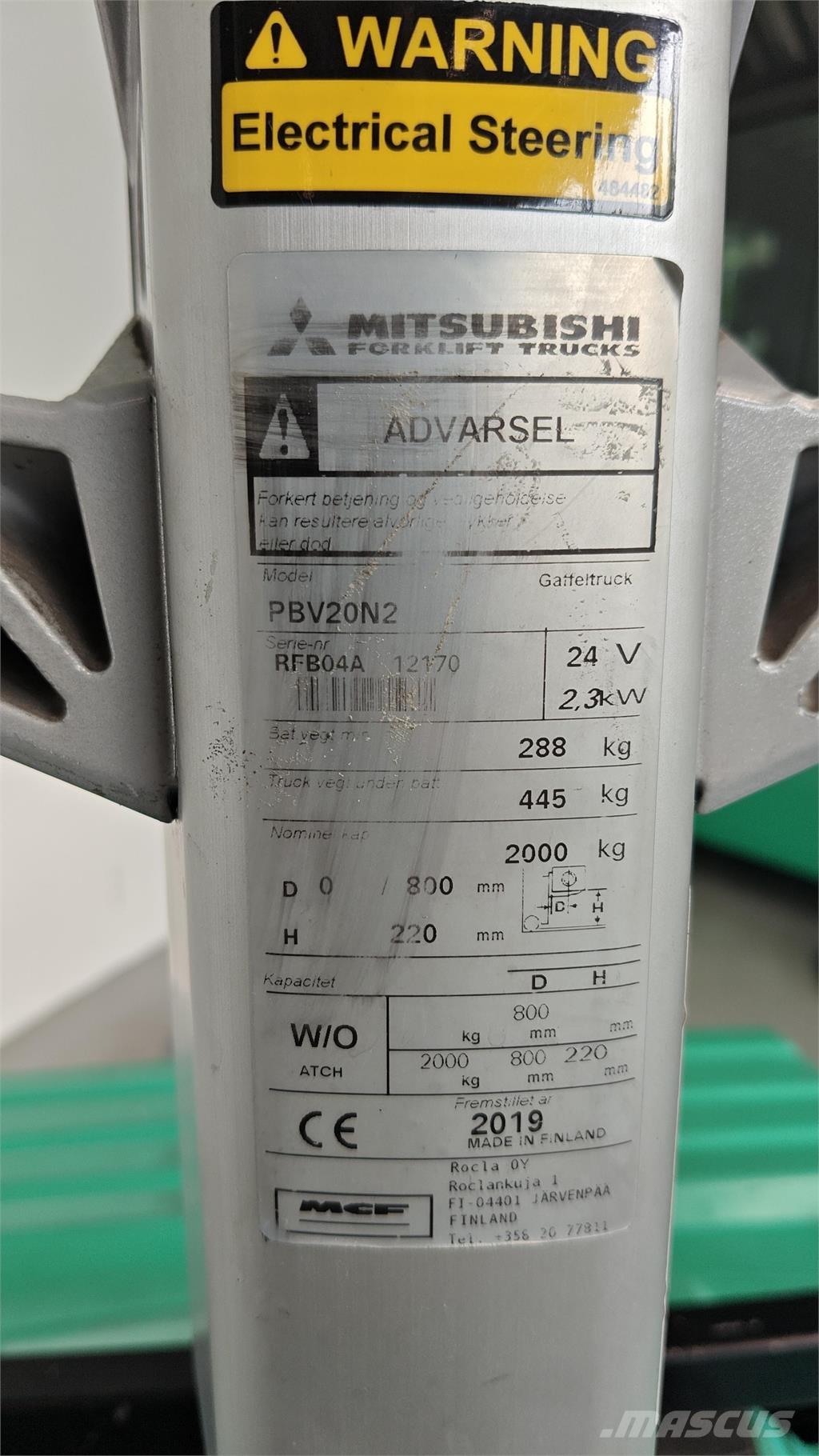 Mitsubishi PBV20N2 Transportni voziček