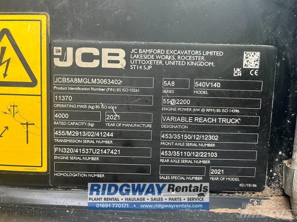 JCB 540-140 Teleskopski viličarji