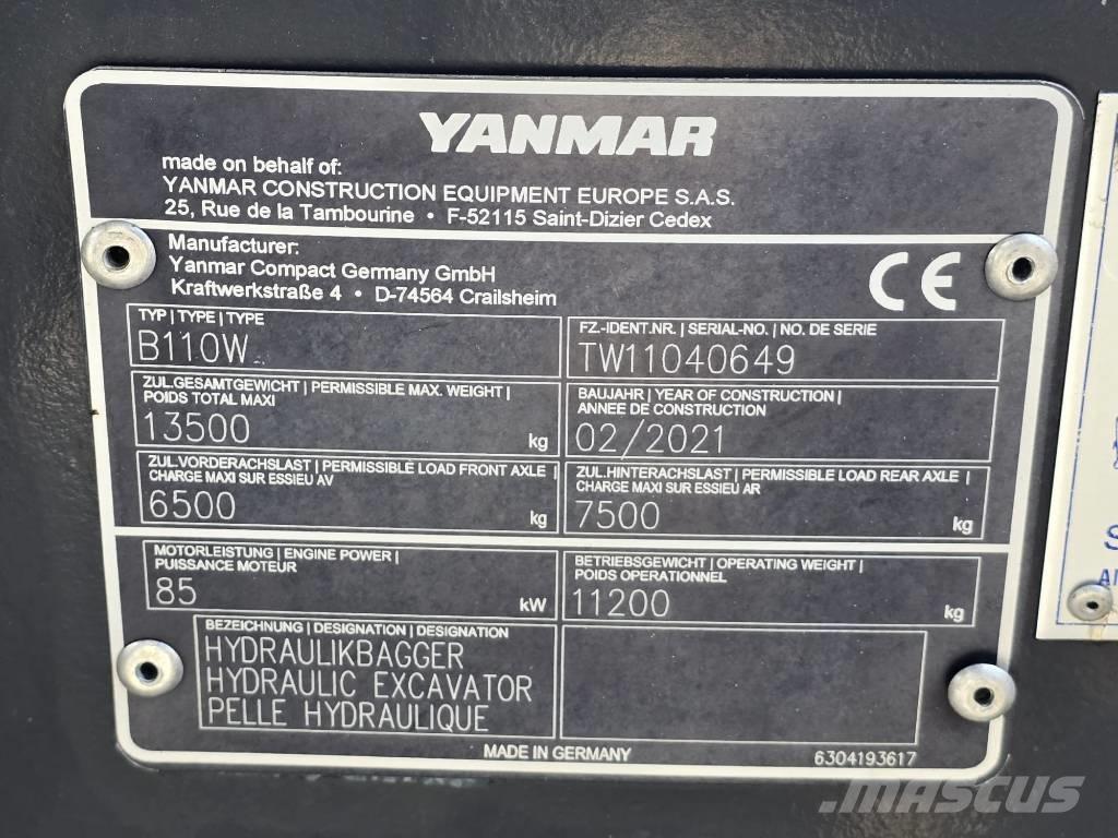 Yanmar B 110 W Bagri na kolesih