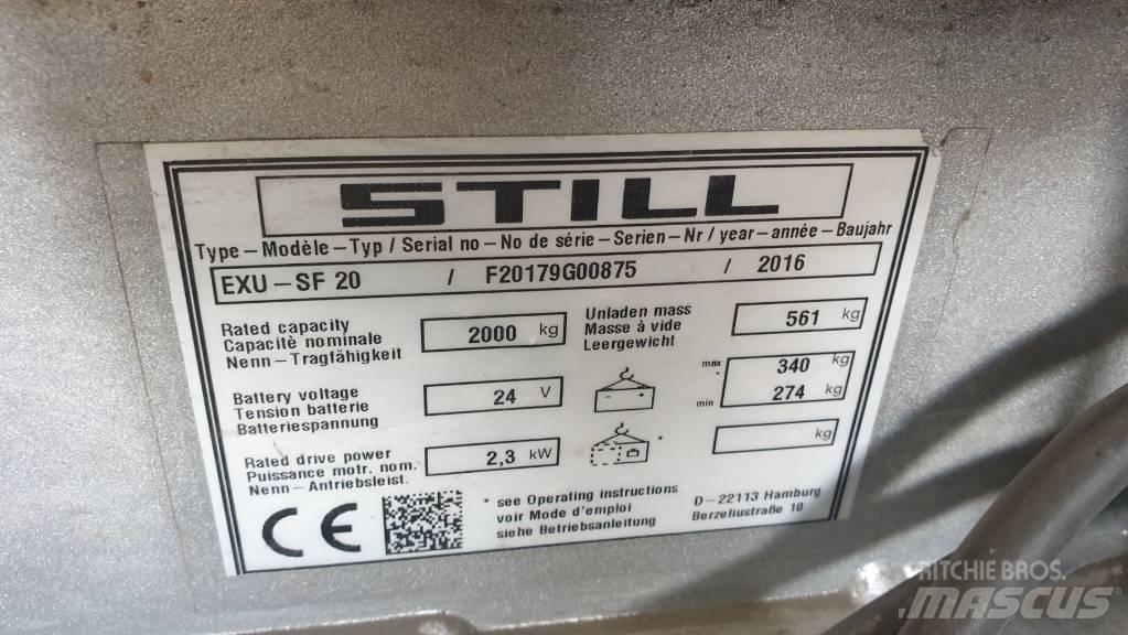 Still EXU-SF 20 Električni nizko dvižni viličar s stojiščem