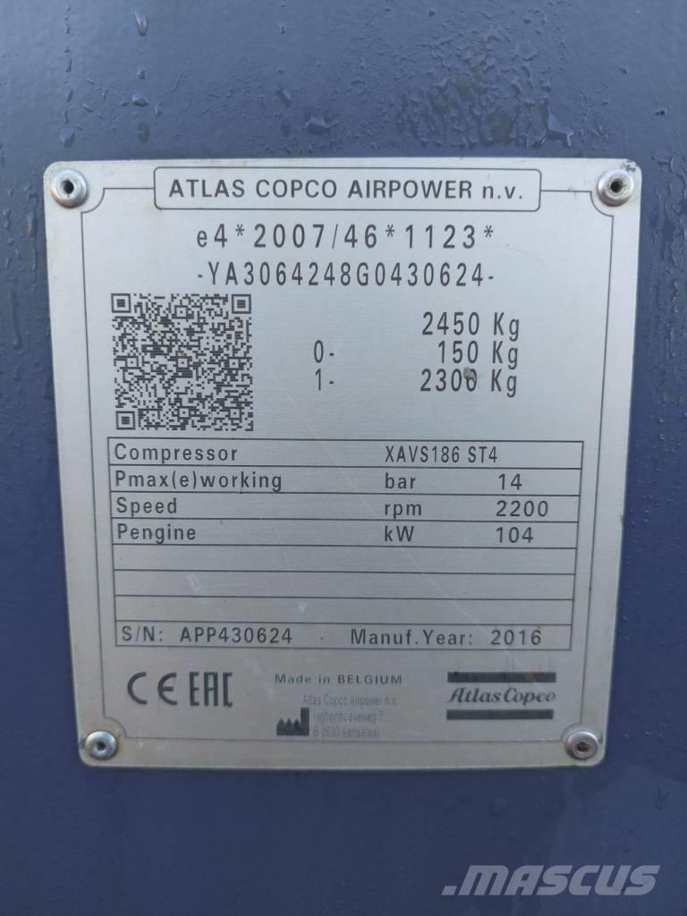 Atlas Copco XAVS186 Kompresorji