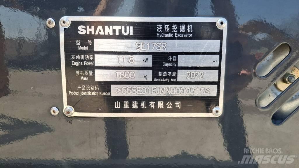 Shantui SE 17 SR Mini bagri <7t