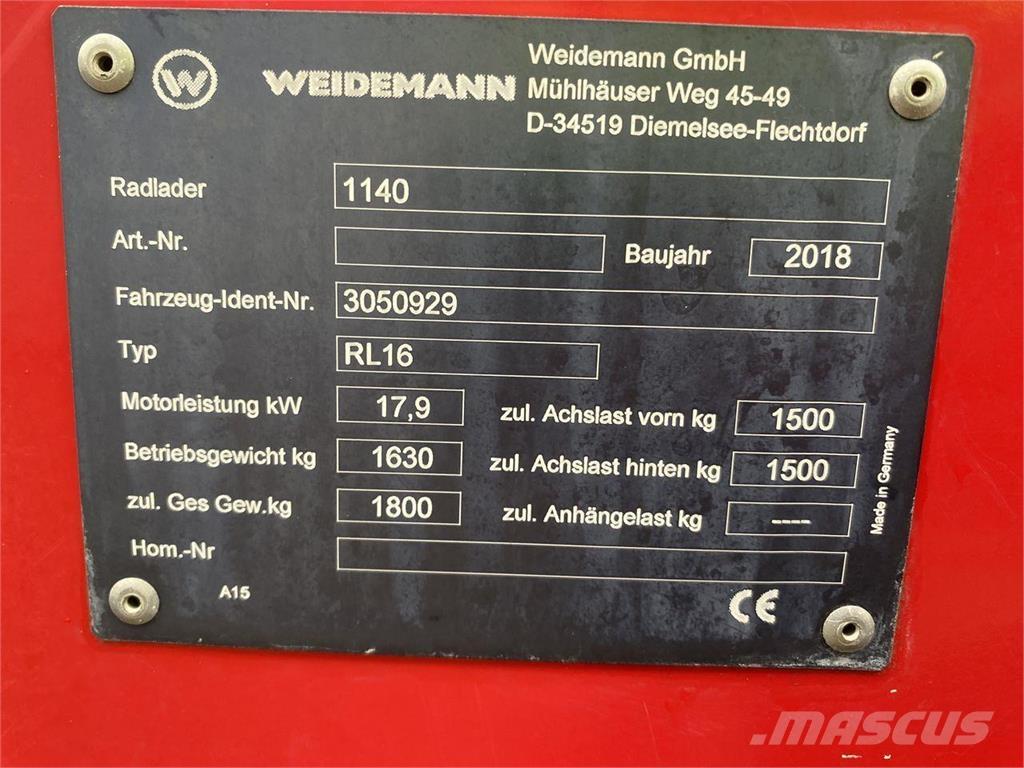 Weidemann 1140 Večnamenski nakladalci
