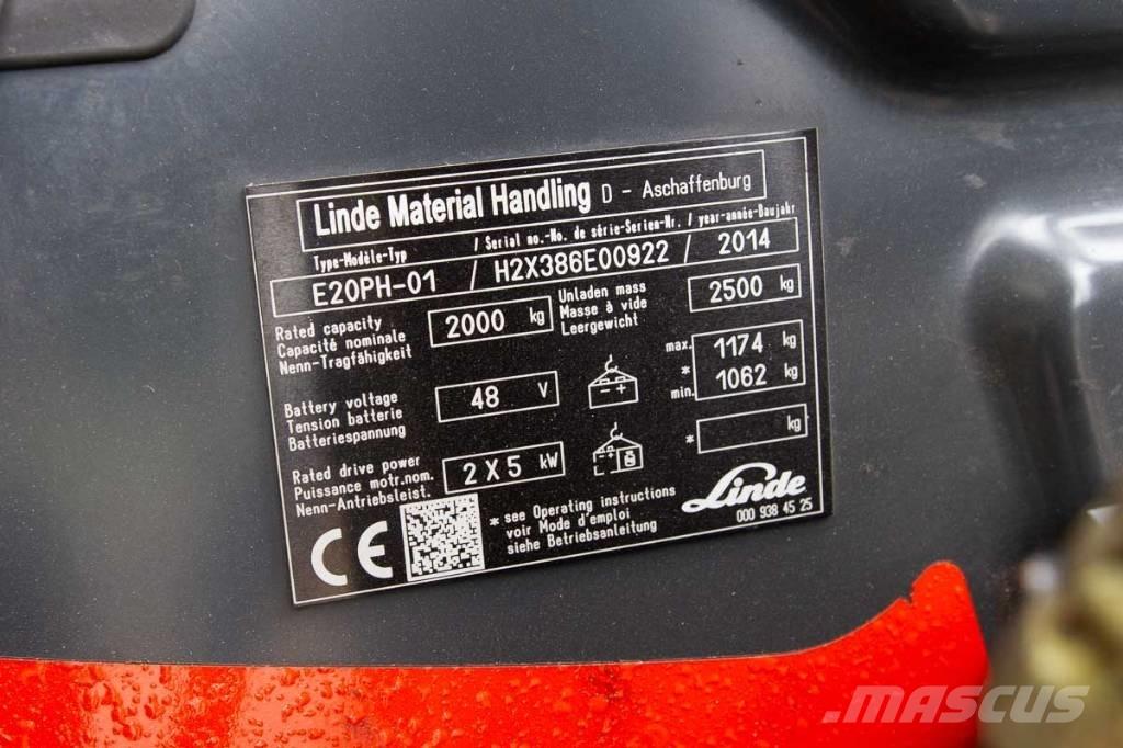Linde E 20 Električni viličarji