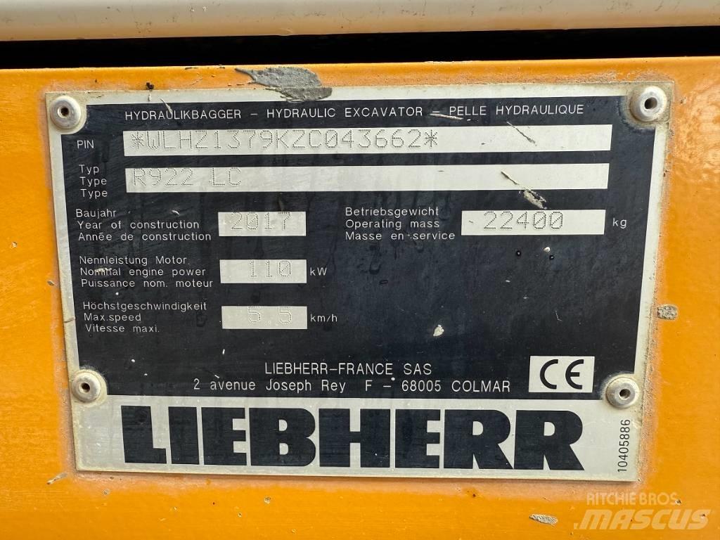 Liebherr R 922 LC Bagri goseničarji