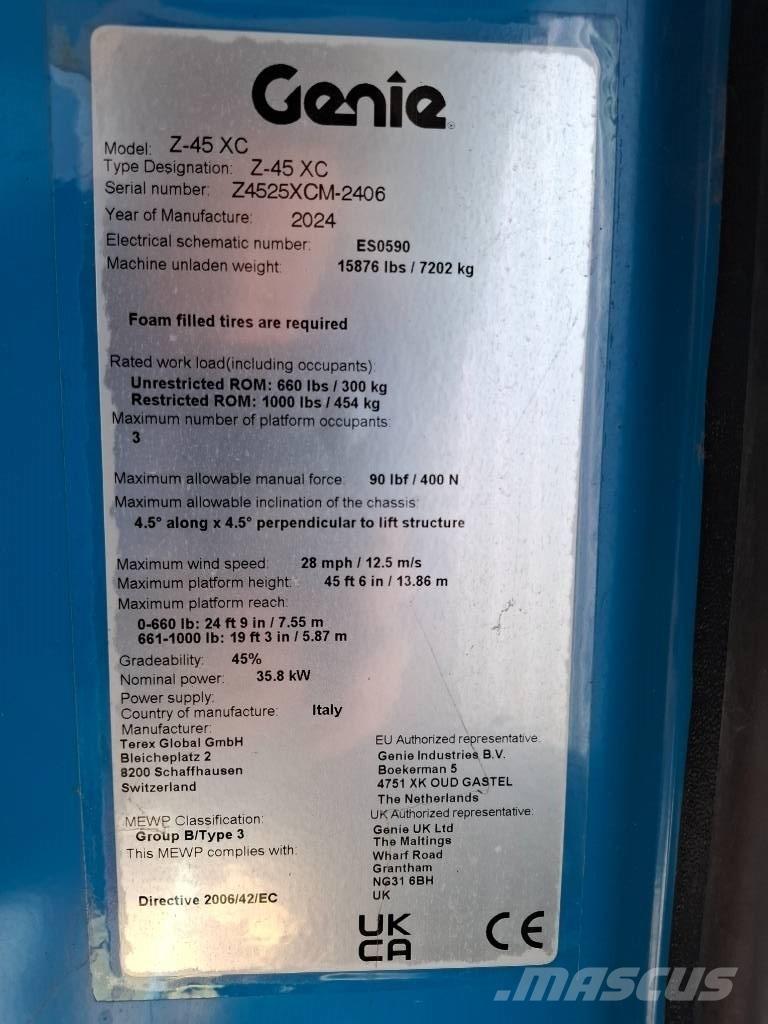 Genie Z45XC Zglobne dvižne ploščadi