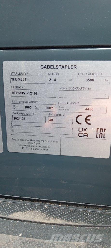 Toyota 9FBM35T Električni viličarji