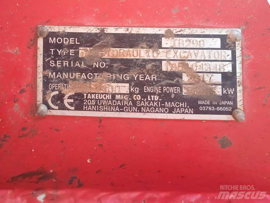 Takeuchi TB290 Mini bagri <7t