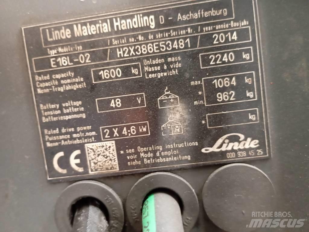 Linde E 16 Električni viličarji