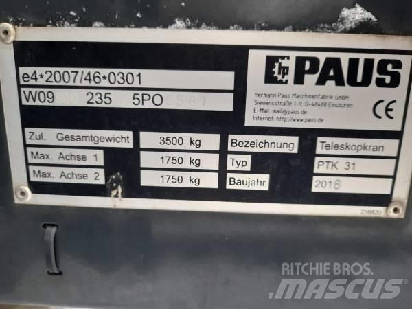 Paus PTK 31 Druga dvigala/žerjavi